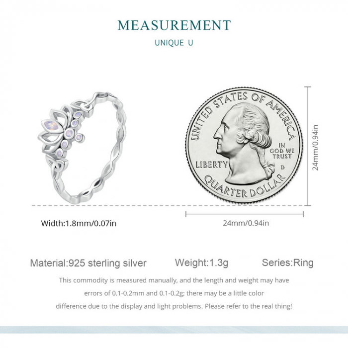 Inel argint lotus [11]