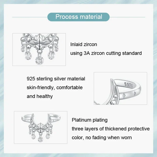 Inel argint lotus si semilunta [5]