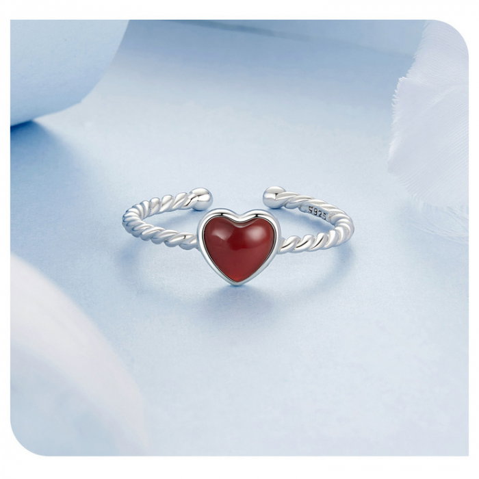 Inel argint Love cu agat [7]