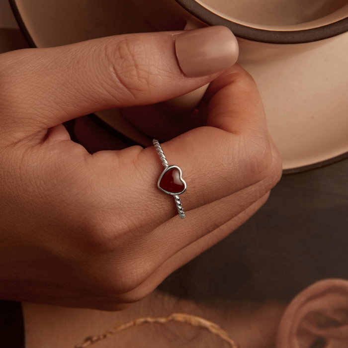 Inel argint Love cu agat [8]