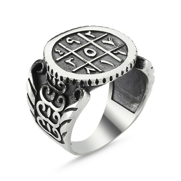 Inel argint Numerologie Abjad [1]