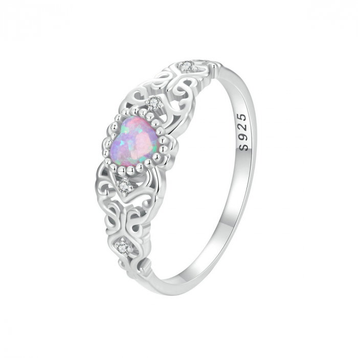 Inel argint opal roz [1]