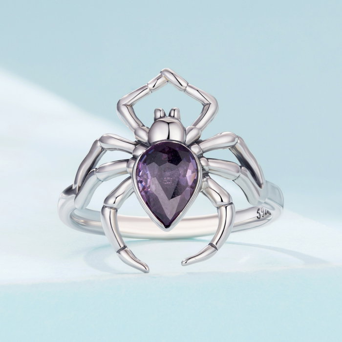 Inel argint paianjen cu Zirconia [5]