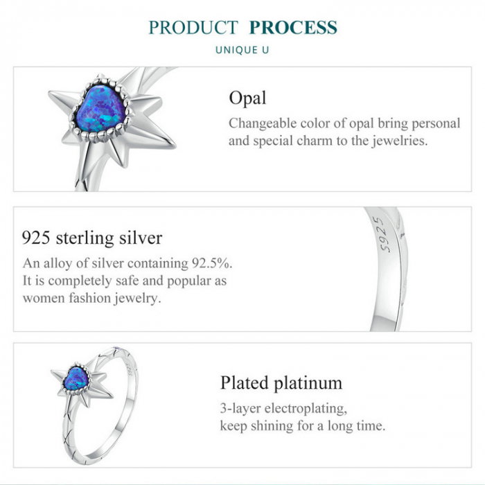 Inel argint pentagrama si inima [8]