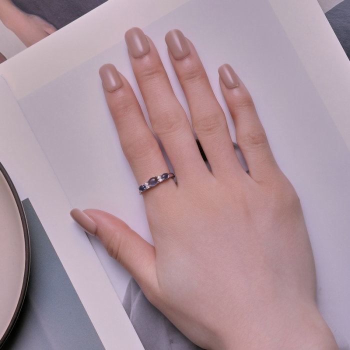 Inel argint pietre albastre [6]