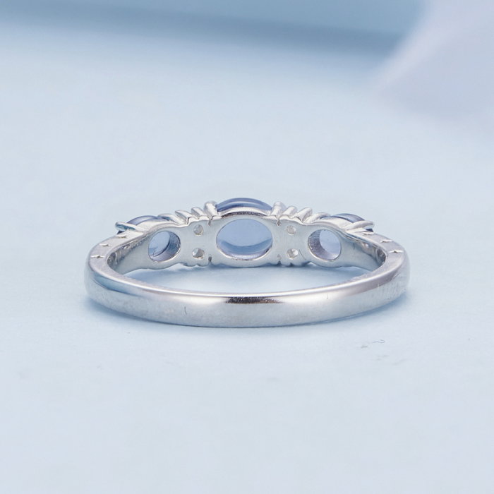 Inel argint pietre albastre [5]