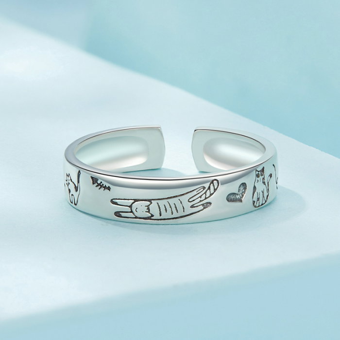 Inel argint pisicuta Doodle [5]