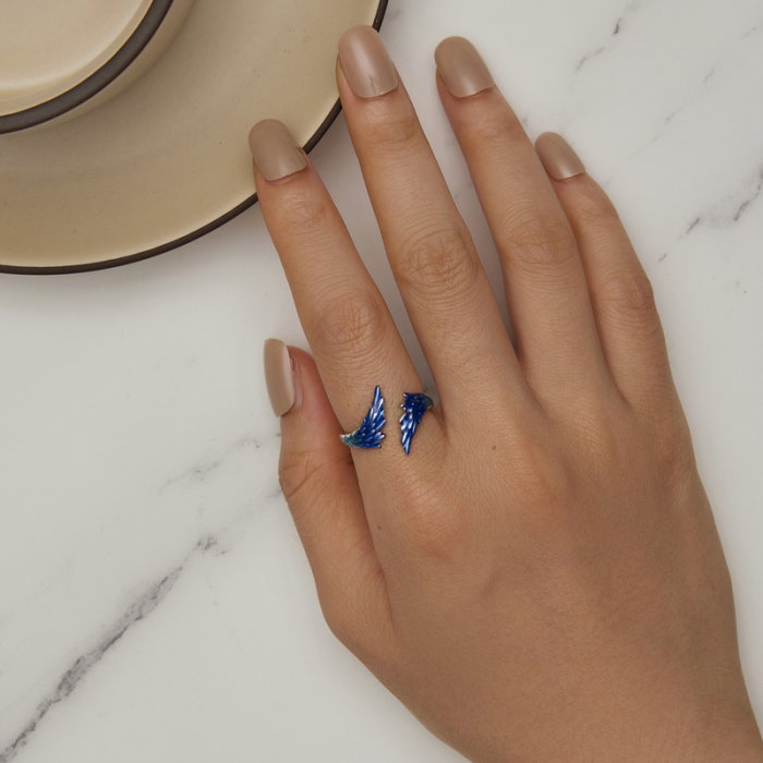 Inel argint reglabil aripi [2]