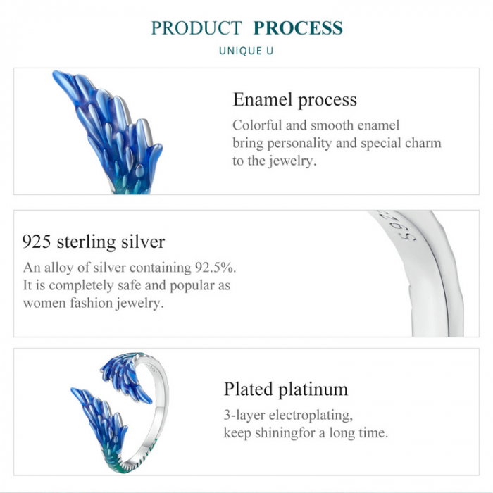 Inel argint reglabil aripi [11]