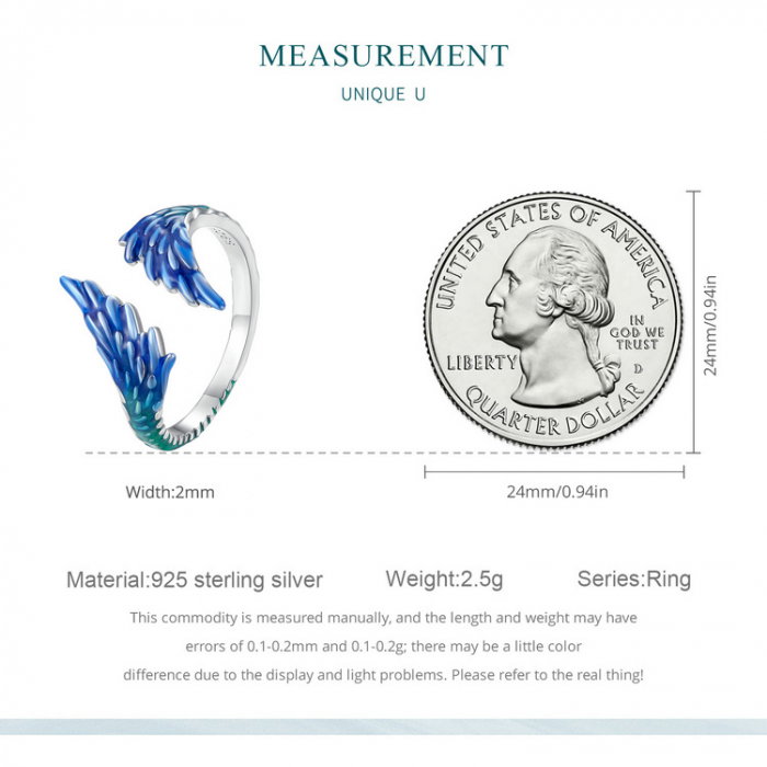 Inel argint reglabil aripi [13]