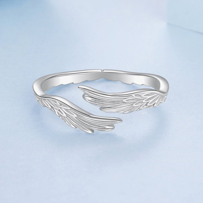 Inel argint reglabil aripi de inger [5]