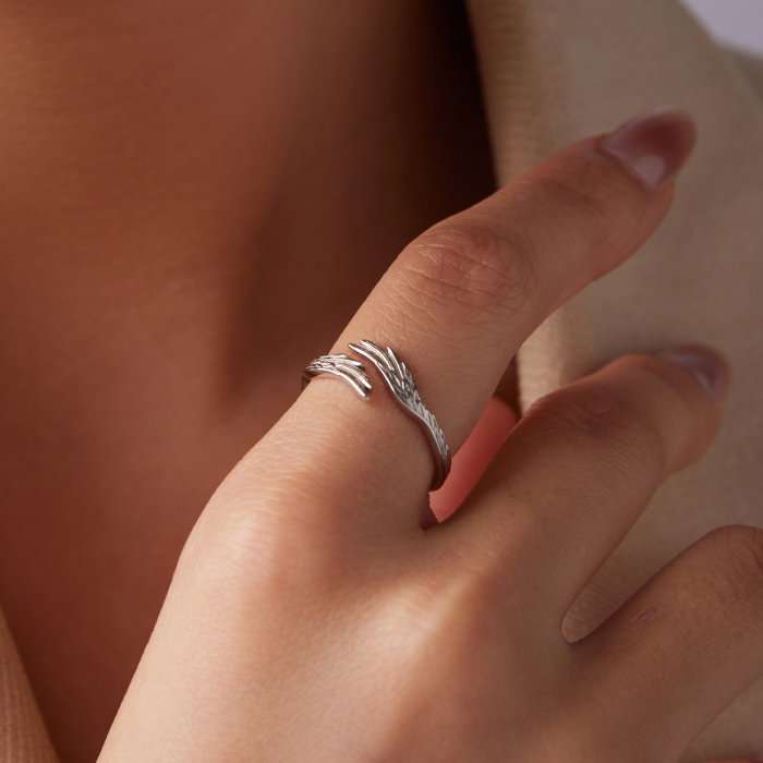 Inel argint reglabil aripi de inger [4]