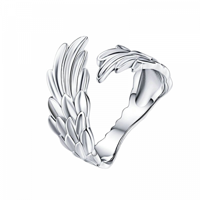 Inel argint reglabil Aripile Sperantei placat cu rodiu [3]