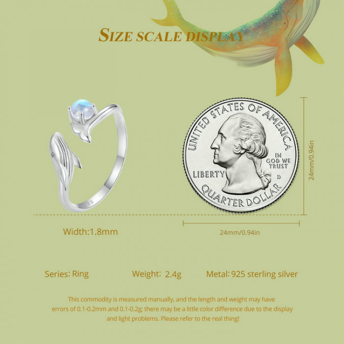 Inel argint reglabil balena [13]