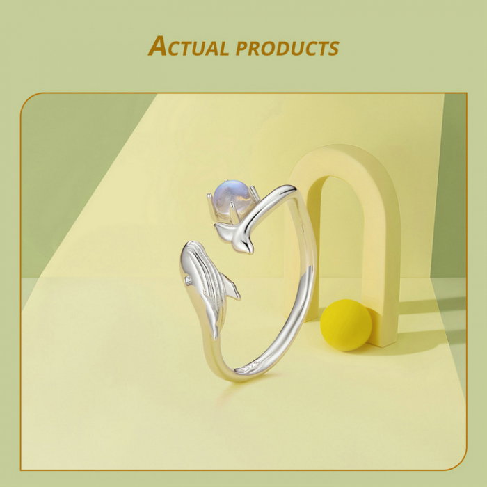 Inel argint reglabil balena [14]