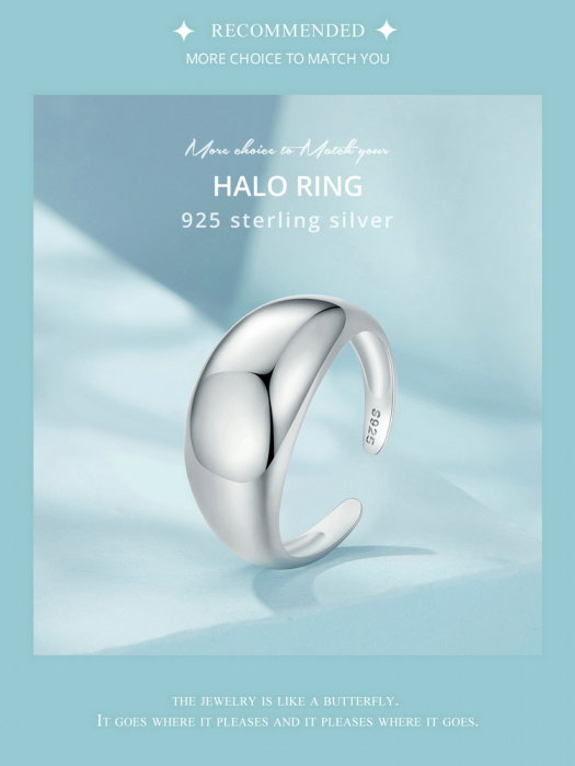 Inel argint reglabil bombat [15]