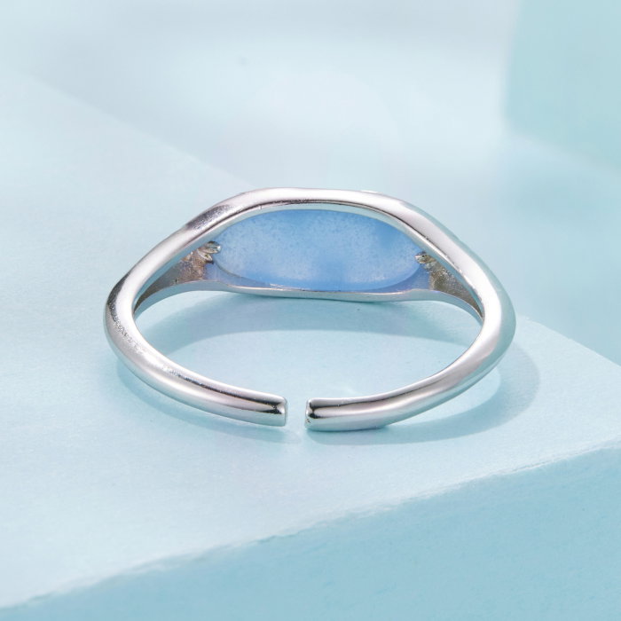 Inel argint reglabil cer instelat cu piatra luminiscenta [11]