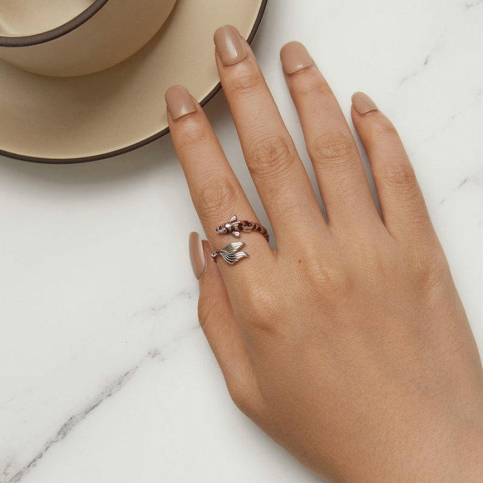 Inel argint reglabil crap japonez [4]