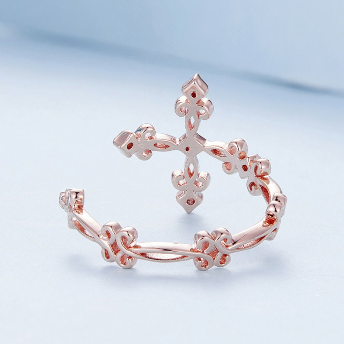 Inel argint reglabil cruce [7]