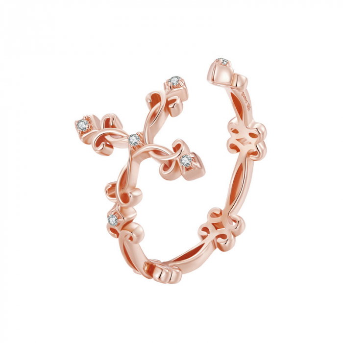 Inel argint reglabil cruce [1]