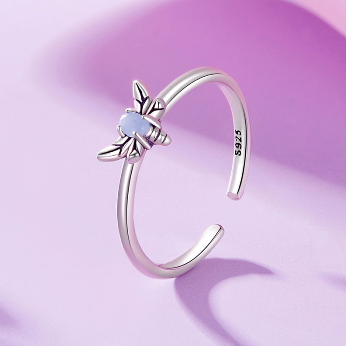 Inel argint reglabil cu albinuta fosforescenta [5]