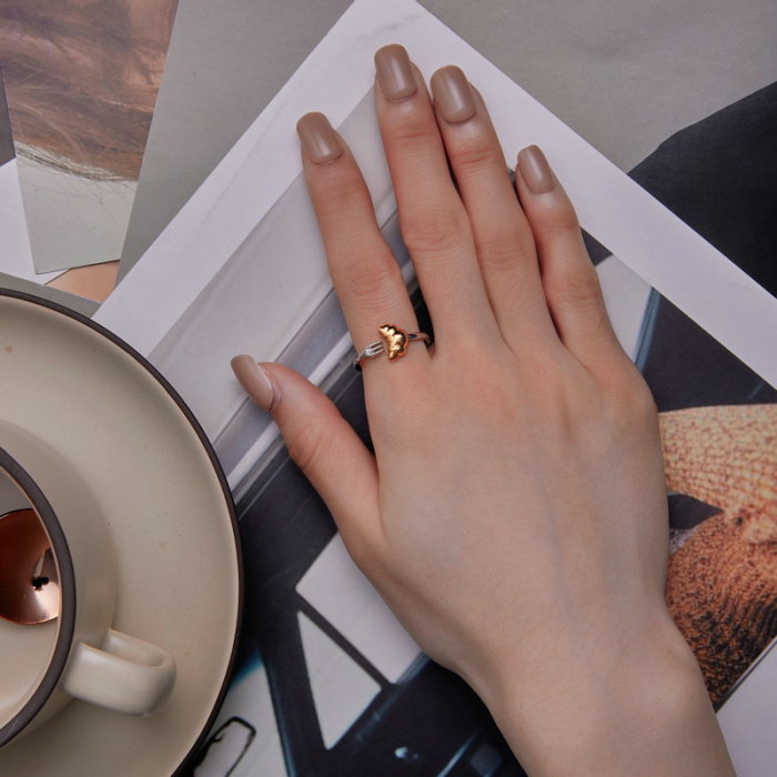 Inel argint reglabil cu croissant [8]