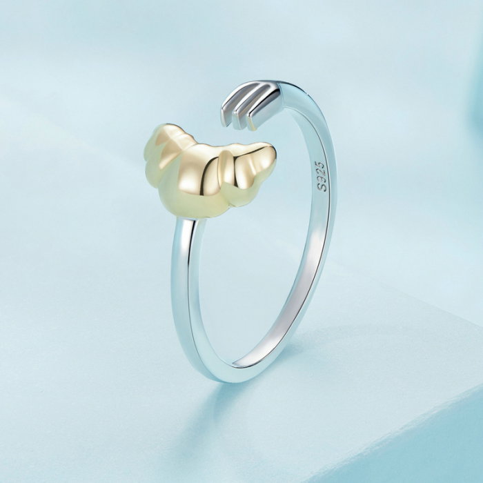 Inel argint reglabil cu croissant [3]