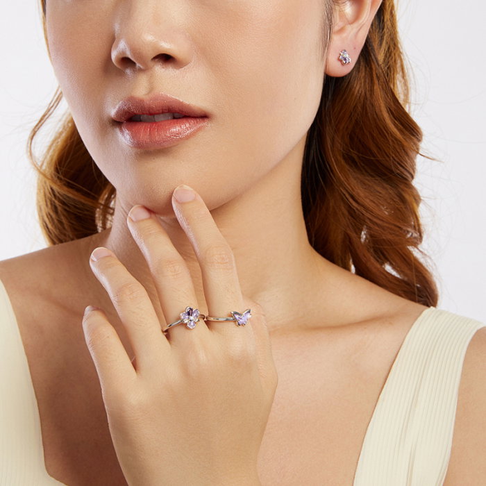 Inel argint reglabil cu fluturas [16]