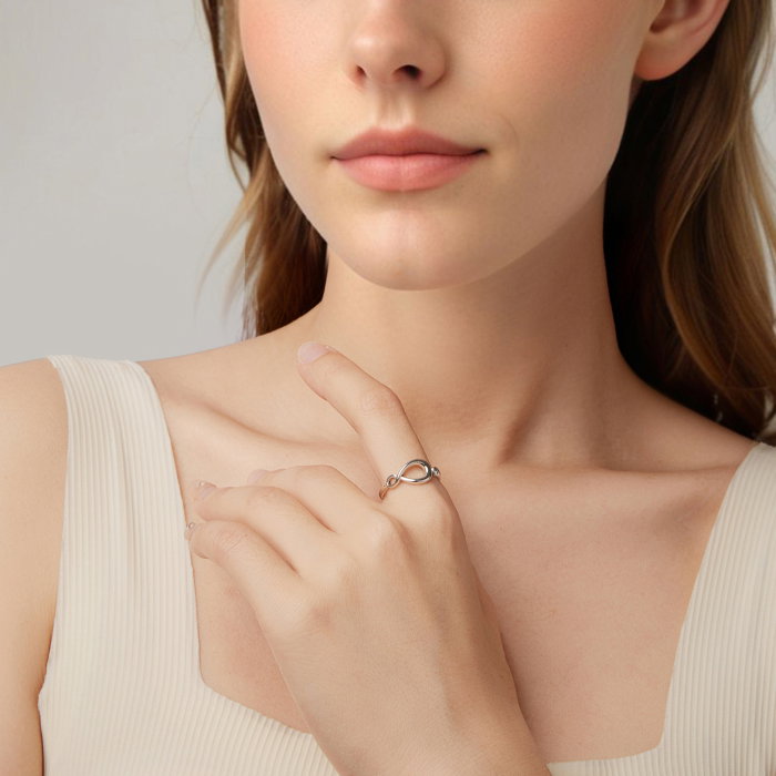 Inel argint reglabil cu Infinit [12]