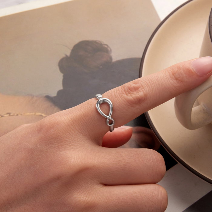 Inel argint reglabil cu Infinit [11]