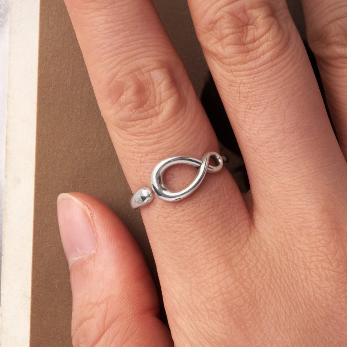 Inel argint reglabil cu Infinit [10]