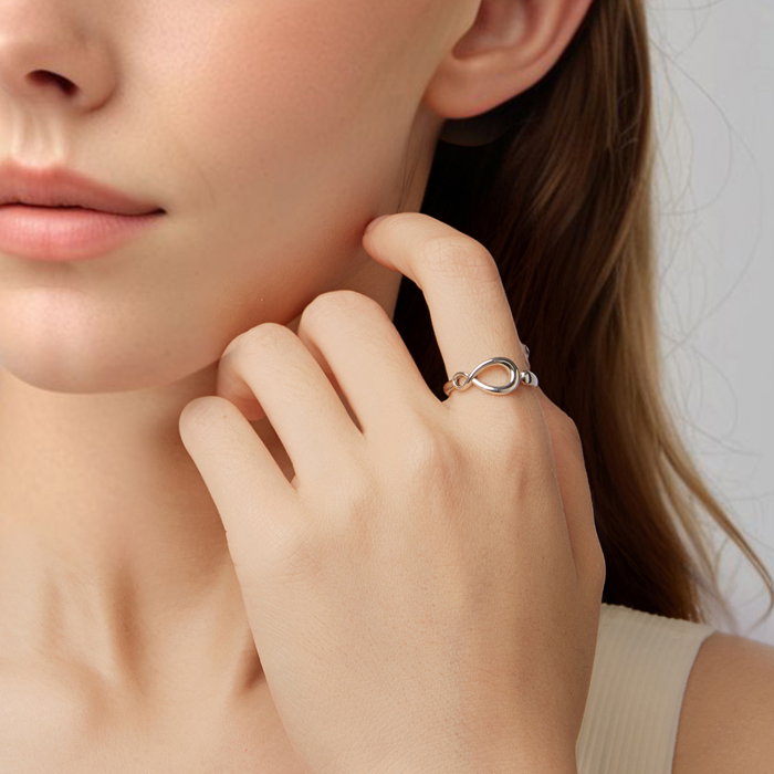 Inel argint reglabil cu Infinit [2]