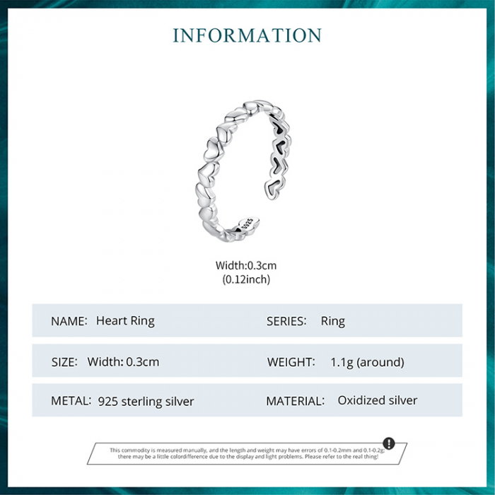 Inel argint reglabil cu inimioare [13]