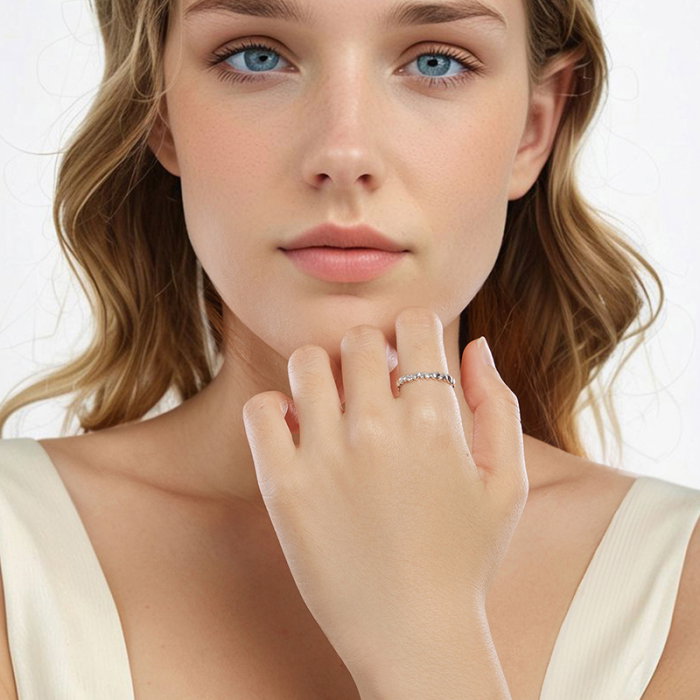 Inel argint reglabil cu inimioare [9]