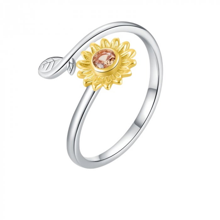 Inel argint reglabil cu margarete [1]