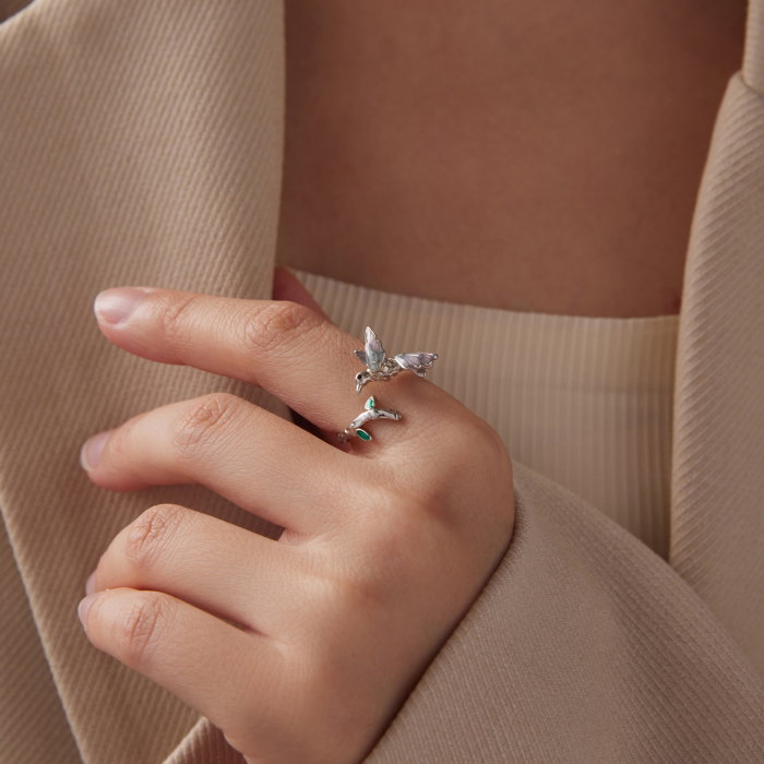 Inel argint reglabil cu pescarus [10]