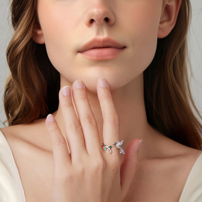 Inel argint reglabil cu pescarus [4]