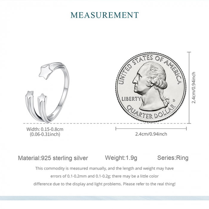 Inel argint reglabil cu stelute [13]