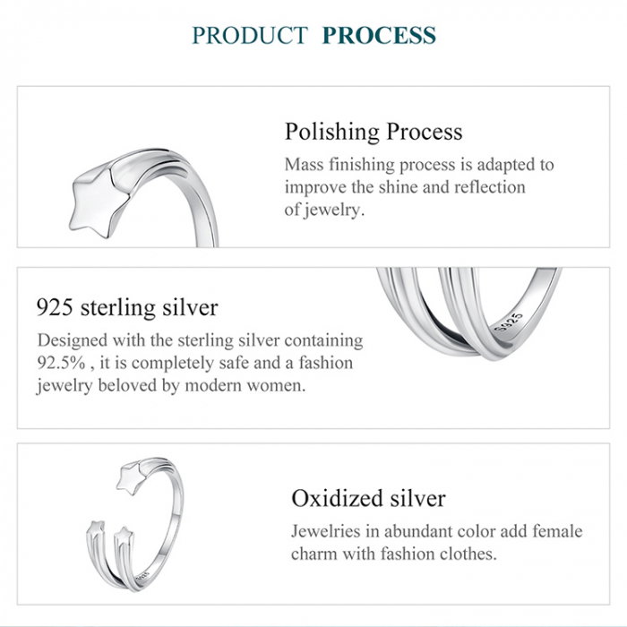 Inel argint reglabil cu stelute [11]