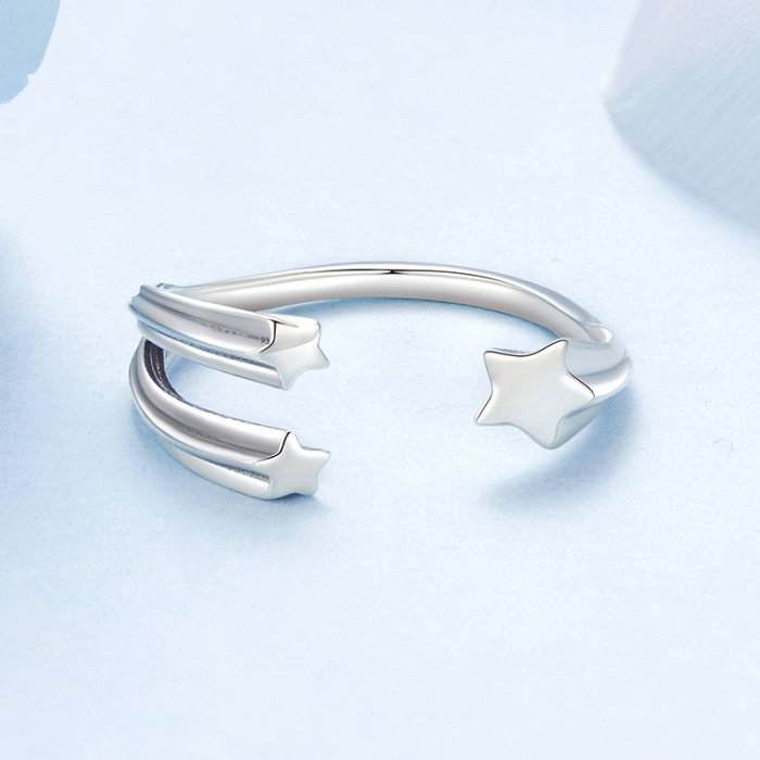 Inel argint reglabil cu stelute [5]