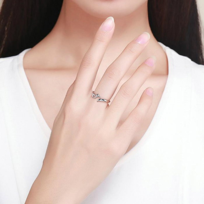 Inel argint reglabil cu vulpe [2]