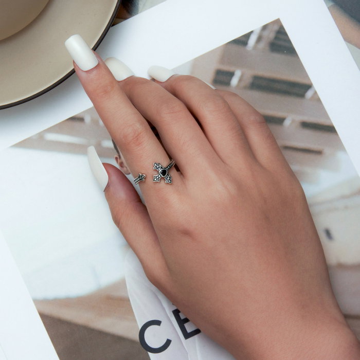 Inel argint reglabil Dragoste si Credinta [6]