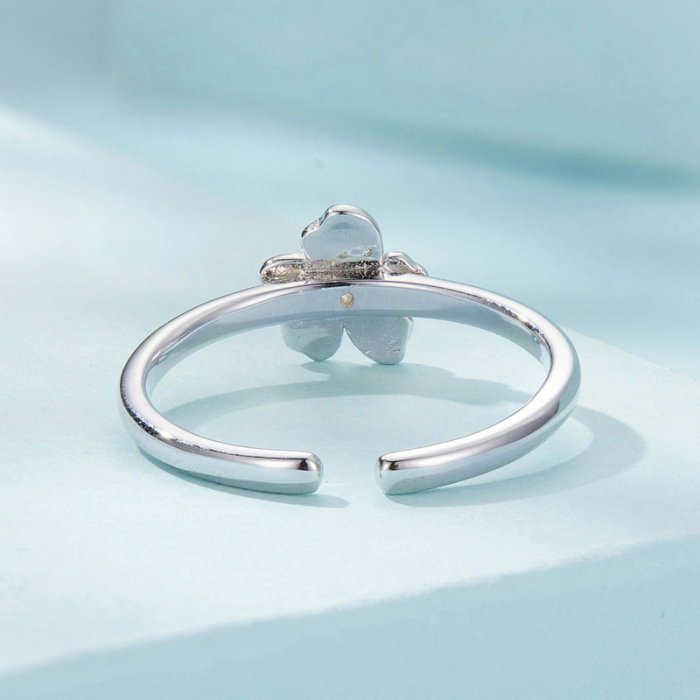 Inel argint reglabil floare mov [7]