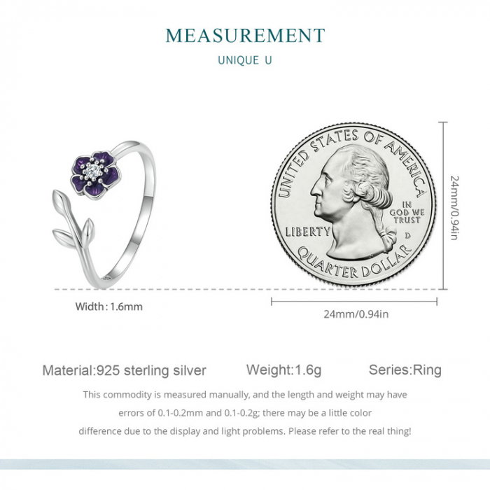 Inel argint reglabil floral [12]