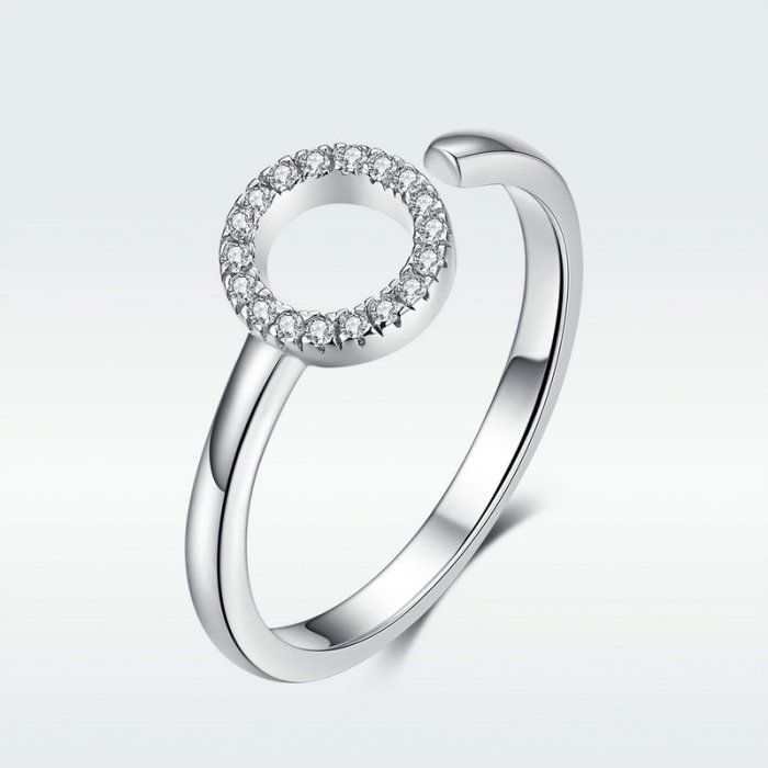 Inel argint reglabil geometric placat cu rodiu [6]