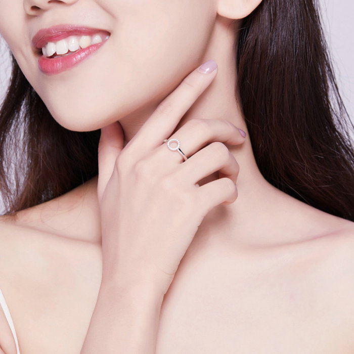 Inel argint reglabil geometric placat cu rodiu [8]