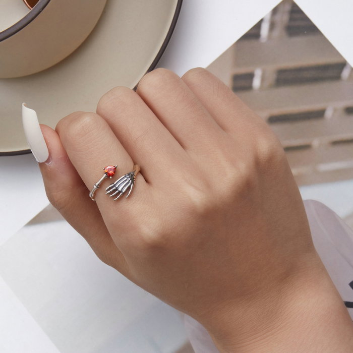 Inel argint reglabil Halloween [6]