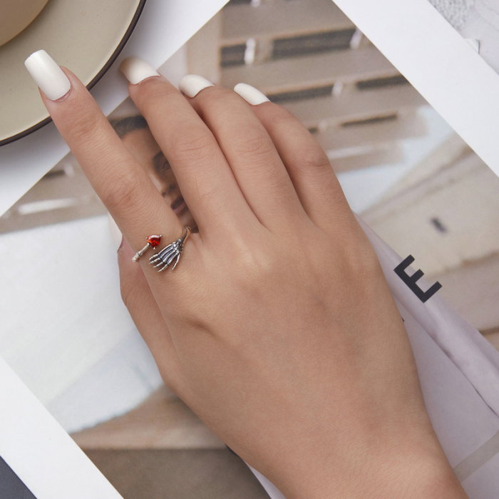 Inel argint reglabil Halloween [5]