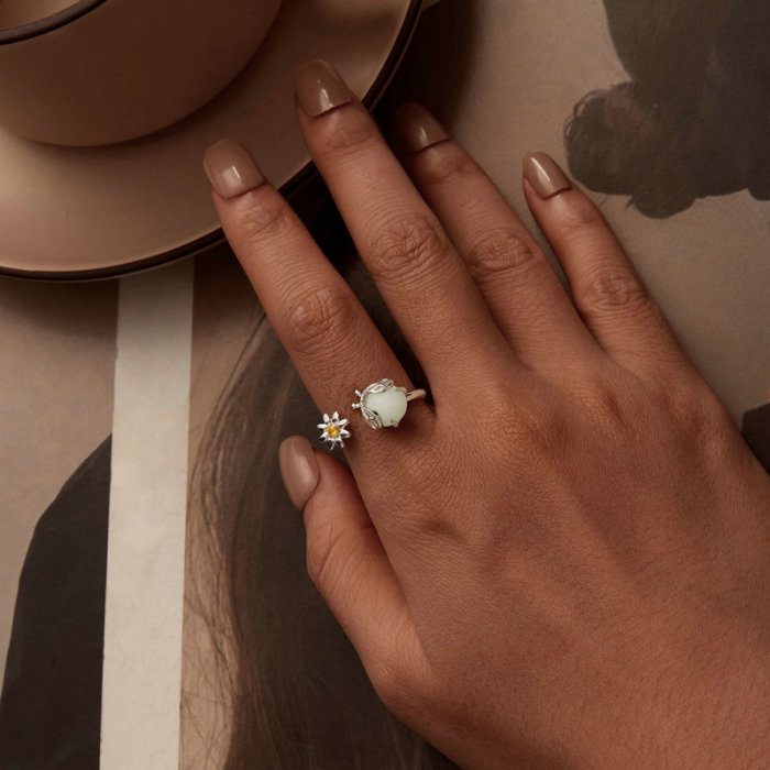 Inel argint reglabil licurici luminos [4]