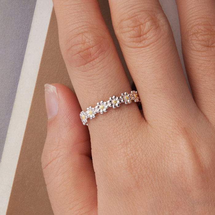 Inel argint reglabil margareta [4]